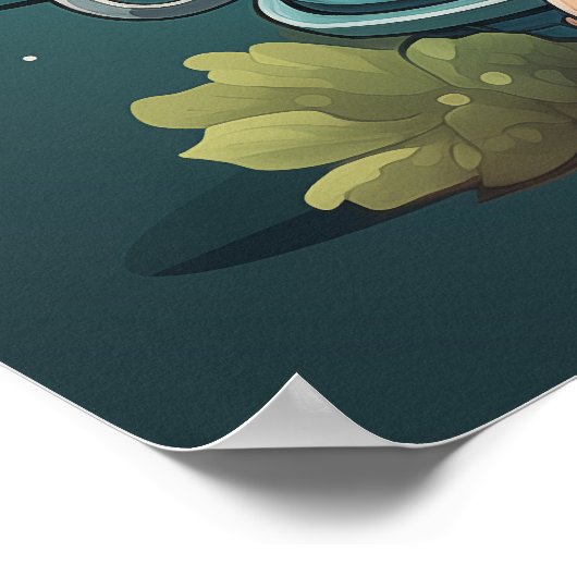 Schattige astronaut poster (Hoek)