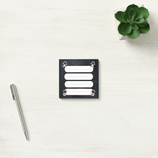Schattige astronaut ruimte 4 secties checklist Pos Post-it® Notes (Kantoor)