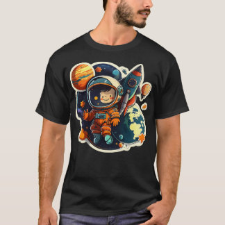 schattige astronaut t-shirt