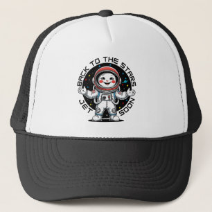 Schattige astronaut terug naar de sterren ontwerp  trucker pet