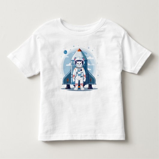 schattige astronautenkat kinder shirts (Voorkant)