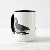 Schattige Atlantische Puffin Swimming Cartoon Mok (Voorkant links)