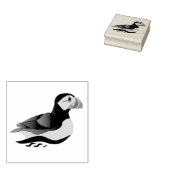 Schattige Atlantische Puffin Swimming Cartoon Rubberstempel (Gestempeld)