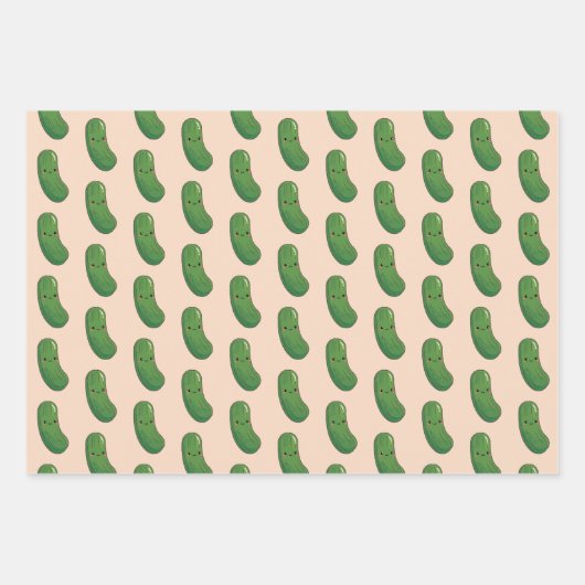 Schattige augurk inpakpapier vel (Voorkant)