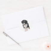 Schattige Aussie Puppy Hondenliefhebber Australian Ronde Sticker (Envelop)