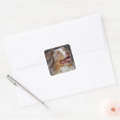 Schattige Aussie Puppy Hondenliefhebber Australian Vierkante Sticker (Envelop)