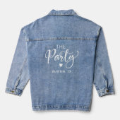 Schattige Austin Meisjesuitje Party Denim Jacket (Achterkant)