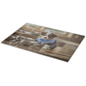 Schattige Australian Shepherd Gepersonaliseerd Snijplank (Hoek)