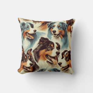 Schattige Australian Shepherd Naadloos Kussen