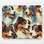 Schattige Australian Shepherd Naadloos Muismat (Voorkant)