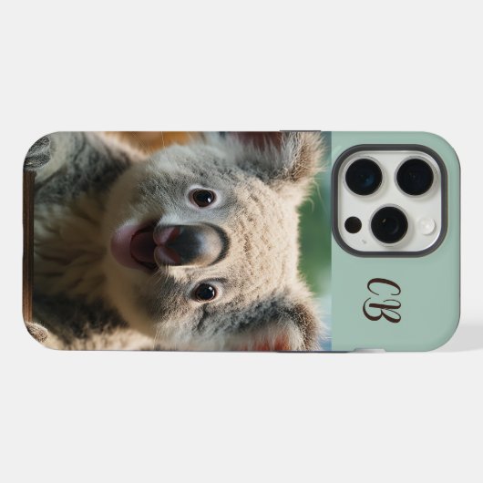 Schattige Australisch Dier Koala Beer Aangepaste n iPhone Hoesje (Achterkant horizontaal)