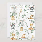 Schattige Australisch Dieren Groen Baby shower Kaart (Achterkant)