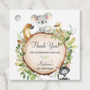 Schattige Australische Dieren Koala Leafy Dank u Bedankjes Labels