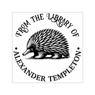 Schattige Australische Echidna met Stekels Bibliot Zelfinktende Stempel