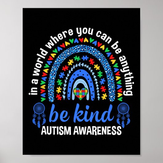 Schattige Autisme Moeder Vrouwen Mannen Autisme Aw Poster (Voorkant)