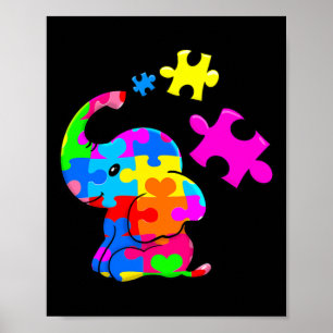 Schattige Autisme Olifant Autisme Bewustzijn Autis Poster