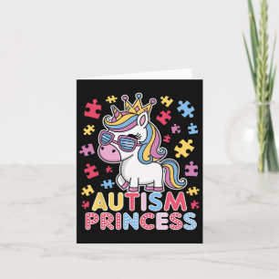 Schattige Autisme Prinses Eenhoorn Meisjes Dochter Kaart
