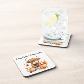 Schattige Autumn Highland Koe Bier Onderzetter (Rechterzijde)