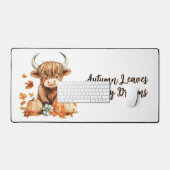 Schattige Autumn Highland Koe Bureaumat (Keyboard & Muis)