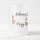 Schattige Autumn Highland Koe Matglas Bierpul (Voorkant links)