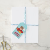Schattige Aviator Jongen Vliegtuig Verjaardagsfees Cadeaulabel (Met Touw)