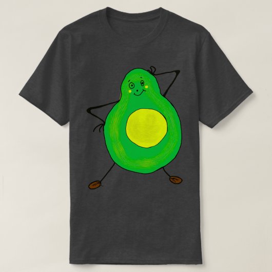 schattige avocado 6 1 t-shirt (Design voorkant)
