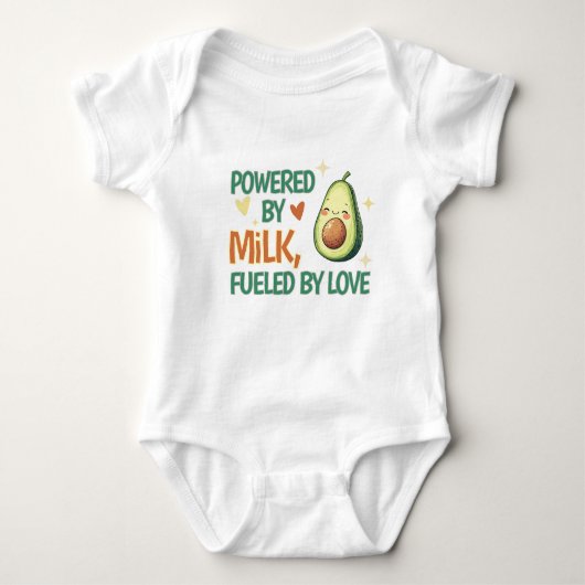 Schattige Avocado Baby Bodysuit (Voorkant)