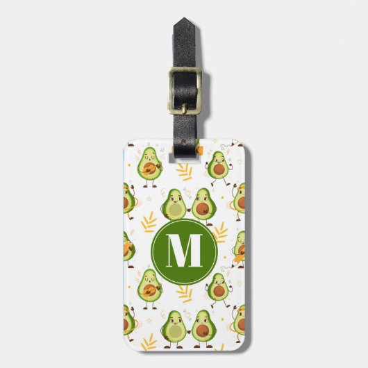 Schattige avocado-Bagagelabel Bagagelabel (Voorkant verticaal)