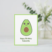 Schattige Avocado Briefkaart (Staand voorkant)