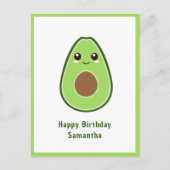 Schattige Avocado Briefkaart (Voorkant)