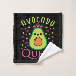 Schattige Avocado Koningin met Hart Keto Meisje Ko Washandje