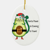 Schattige avocado paar Ornament, Keramisch Ornament (Voorkant)