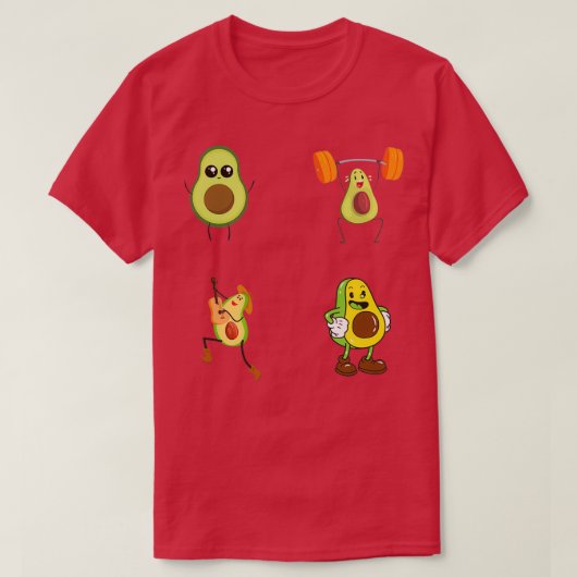 schattige avocado sticker packsvegan avocadoholica t-shirt (Design voorkant)