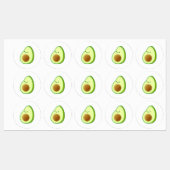 Schattige avocado tekenvoedsel labels (Vel)