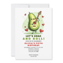 Schattige Avocado Verjaardagskaart