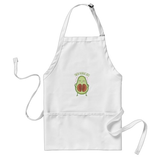 Schattige Avocado Zwangere Mama Standaard Schort (Voorkant)