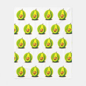 schattige avocado's fleece deken (Voorkant)