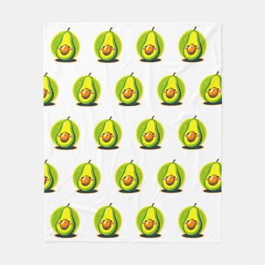 schattige avocado's fleece deken (Voorkant)