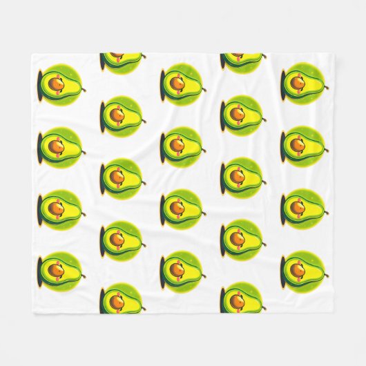 schattige avocado's fleece deken (Voorkant (Horizontaal))