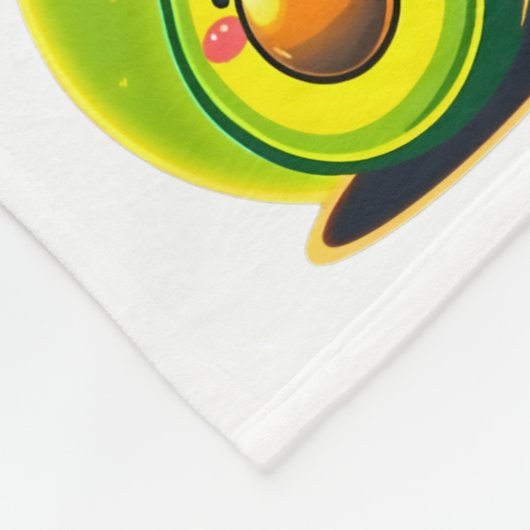 schattige avocado's fleece deken (Hoek)