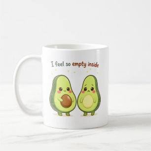 Schattige Avocados “Ik Voel Me Zo Leeg Van Binnen” Koffiemok