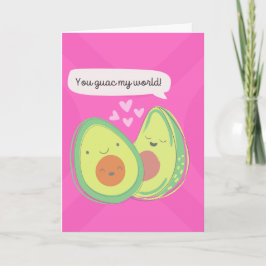 Schattige Avocados-Jubileum Kaart