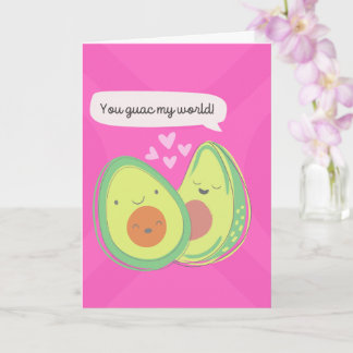 Schattige Avocados-Jubileum Kaart