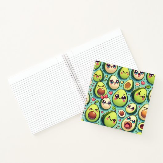 Schattige avocado's notitieboek (Binnen)