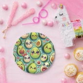 Schattige avocado's papieren bordje (Feest)