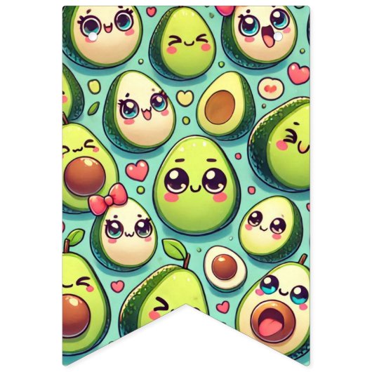 Schattige avocado's vlaggetjes (Derde vlag)