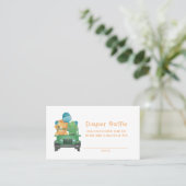 Schattige Avontuur Dinosaurussen Luier Raffle Visitekaartje (Staand voorkant)