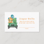 Schattige Avontuur Dinosaurussen Luier Raffle Visitekaartje (Voorkant)