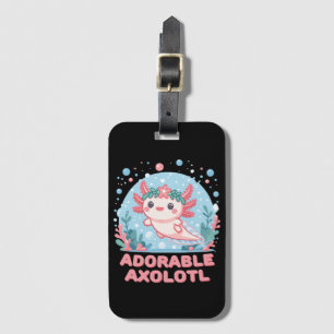 Schattige Axolotl aquatische schattigheid Bagagelabel
