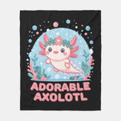 Schattige Axolotl aquatische schattigheid Fleece Deken (Voorkant)